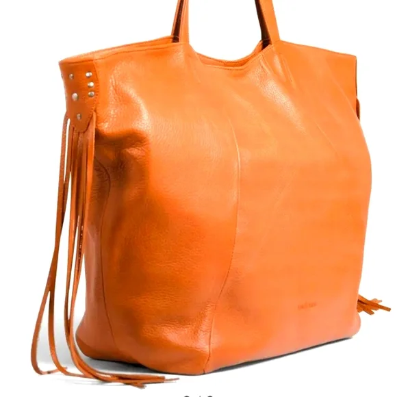 Day& Mood Lia Leather Fring Trim Extra Large Tote - Picture 2 of 4